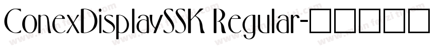 ConexDisplaySSK Regular字体转换